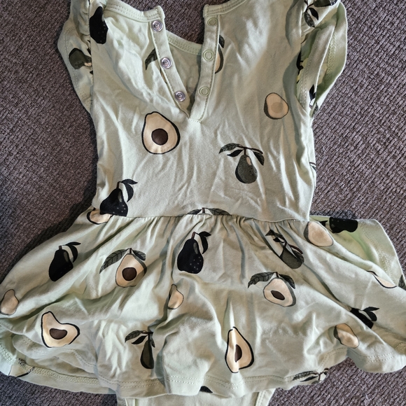 Kyte Baby Twirl Dress In Avocado - 3-6mo - Picture 2 of 5